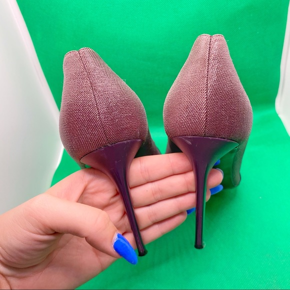 Stella McCartney Scallop Velvet Pointed Toe Heels - Picture 7 of 10